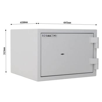 Rottner feuersicherer Dokumententresor S2 Fire Safe 30 Doppelbartschloss grau T06015